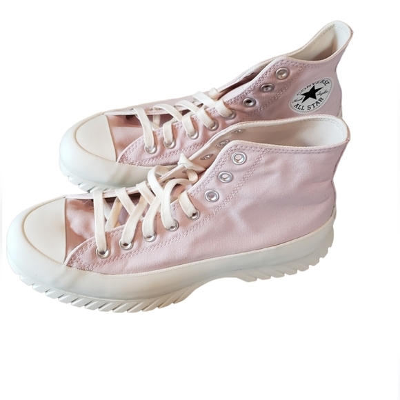 Converse CTAS Lugged 2.0 Hi Platform Barely Rose Sneakers - Picture 6 of 8